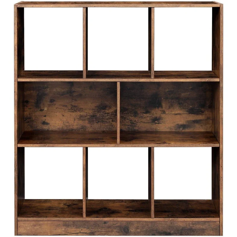 Nancy's Brookline Vintage Boekenkast - Opbergkast - Wandkast - Vakkenkast - ± 100 x 30 x 100 cm