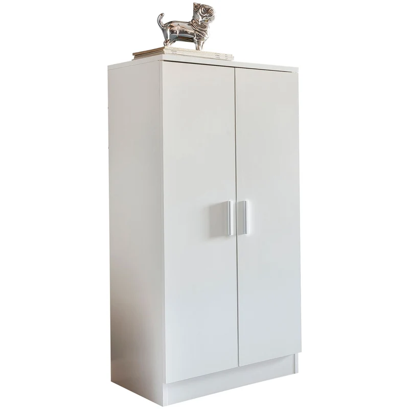 Nancy's Dunkirk Schoenenkast - Schoenenorganizer - Opbergkast - Wit - ± 55 x 35 x 110 cm
