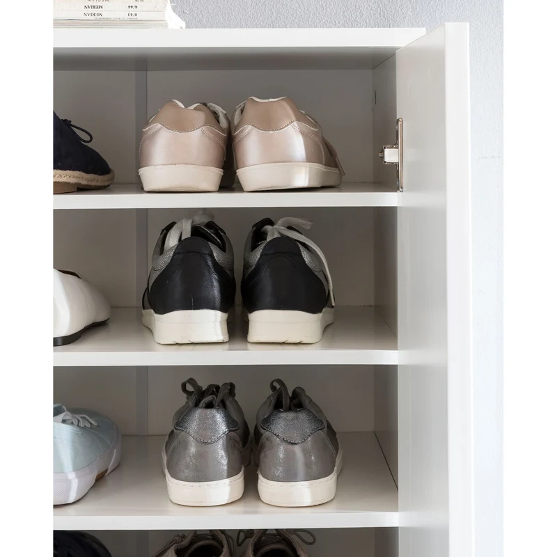 Nancy's Dunkirk Schoenenkast - Schoenenorganizer - Opbergkast - Wit - ± 55 x 35 x 110 cm