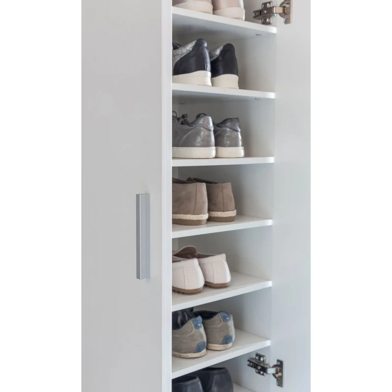 Nancy's Dunkirk Schoenenkast - Schoenenorganizer - Opbergkast - Wit - ± 55 x 35 x 110 cm