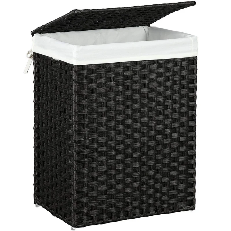 Nancy's Wasmand - Wassorteerder - Handgevlochten kunststof - 90L - Wit