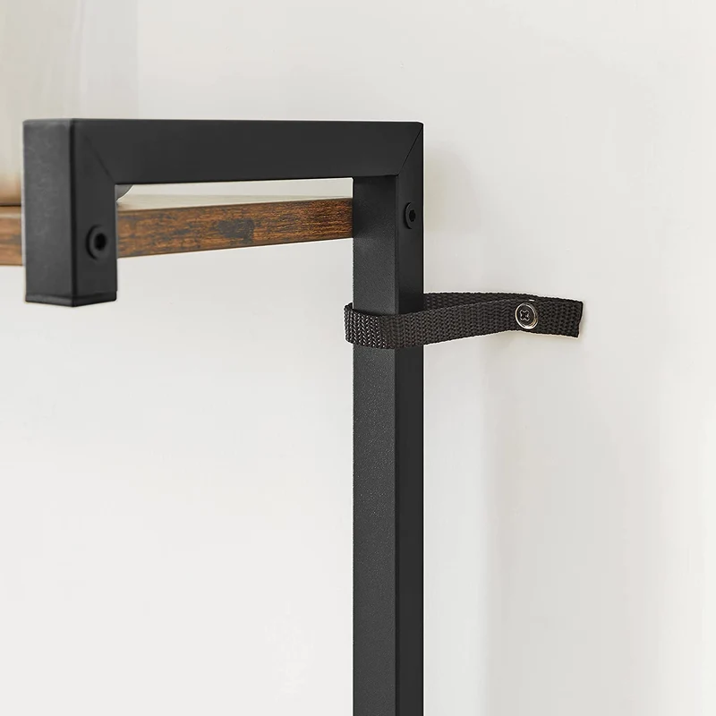 Nancy's Franktown Keukenrek - Opbergrek - Keukenkast - Opbergkast - Vintage Bruin / Zwart - ↑1 60 x 40 x 130 cm