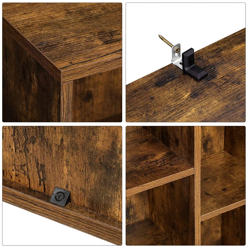 Nancy's Gardinski Boekenkast - Opbergkast met 5 Vakken - Kasten - Hout - Bruin - ± 50 x 25 x 80 cm