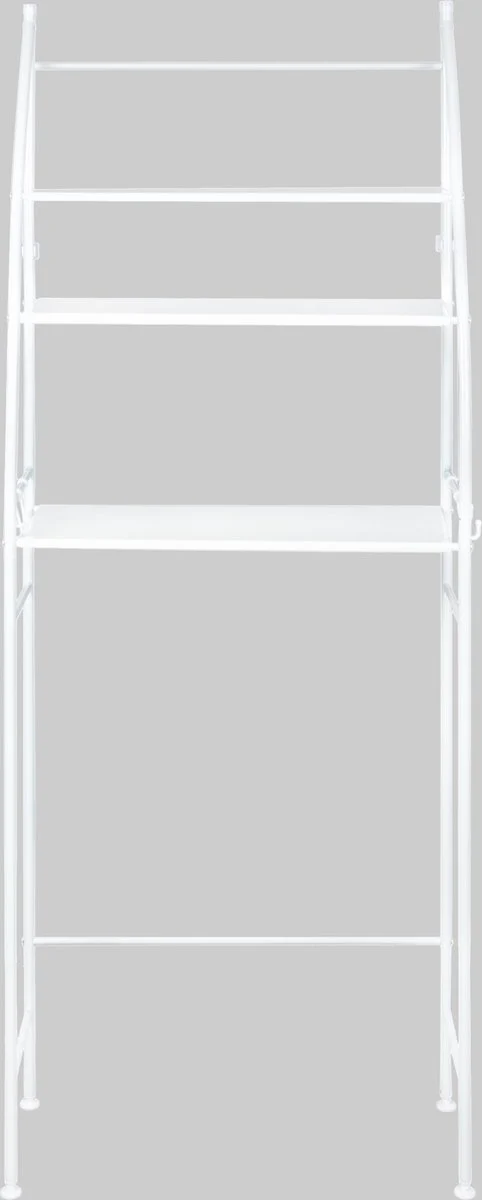 LG Life's Green wasmachine ombouw Opbergrek met 3 planken en handdoekhaakjes Wit