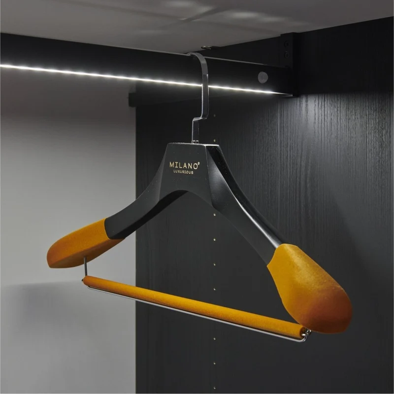 Milano Luxurious Chique oranje velvet kledinghanger met broeklat en chrome haak