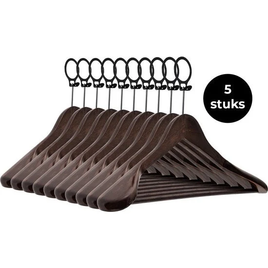 Eleganca Luxe Hotelhangers met anti diefstal ring 5 stuks Vintage