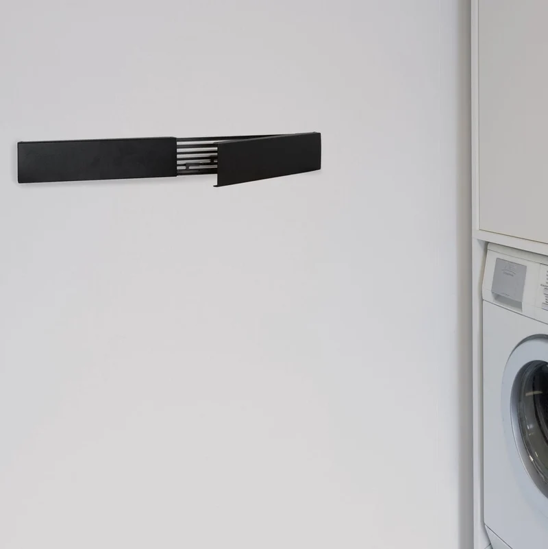 Milano Luxurious Wasrek inklapbaar - Wand wasrek - Wasrek muur - 80cm - Zwart