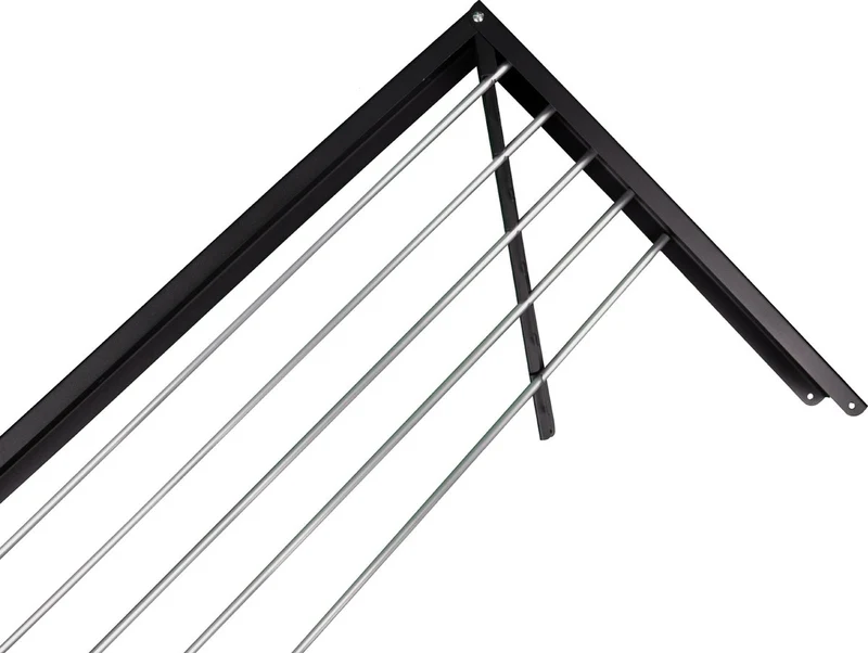 Milano Luxurious Wasrek inklapbaar - Wand wasrek - Wasrek muur - 100cm - Zwart