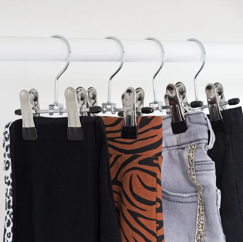 Eleganca klemhanger dubbel - laarzenhanger- kledinghanger- baby broekhangers 10 Stuks