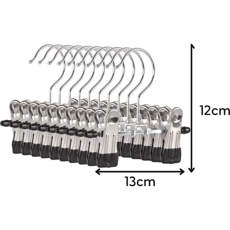 Eleganca klemhanger dubbel - laarzenhanger- kledinghanger- baby broekhangers 10 Stuks