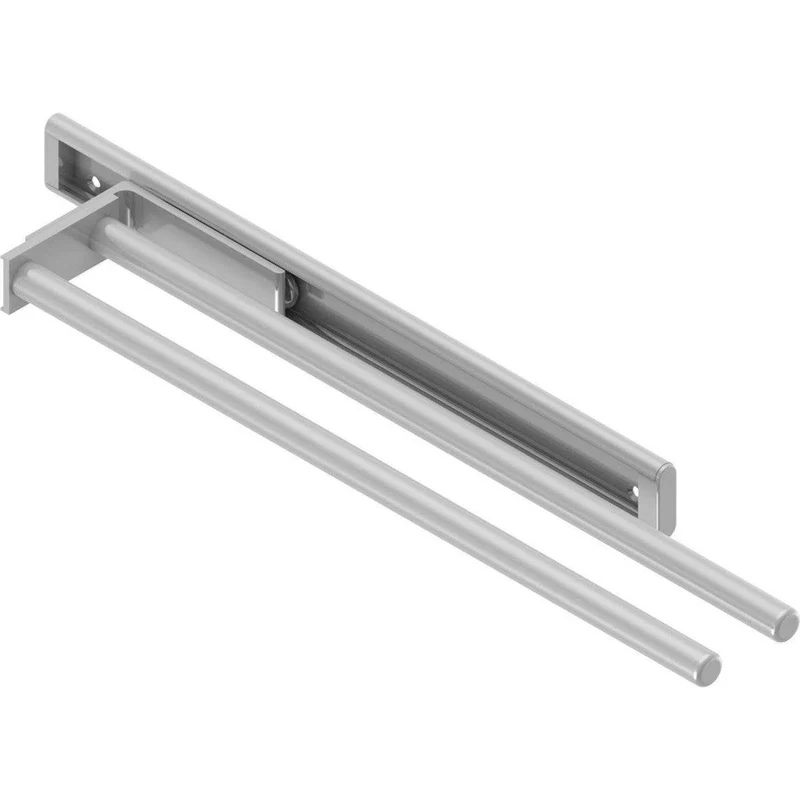 Eleganca Uittrekbaar aluminium handdoekrek 31cm Zilver