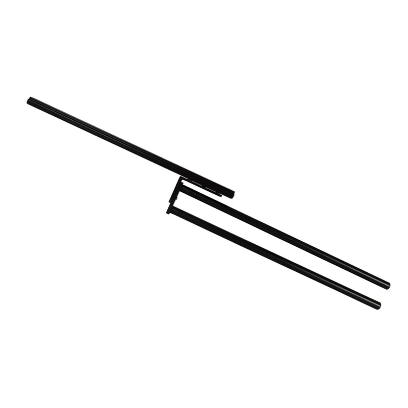 Eleganca Uittrekbaar aluminium handdoekrek 2 armen 46,5cm Zwart