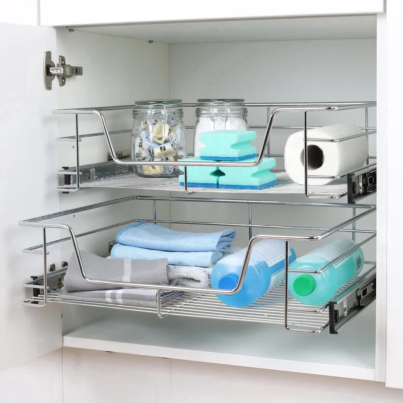 Eleganca Draadmand met zijgeleider voor kastfront 60cm