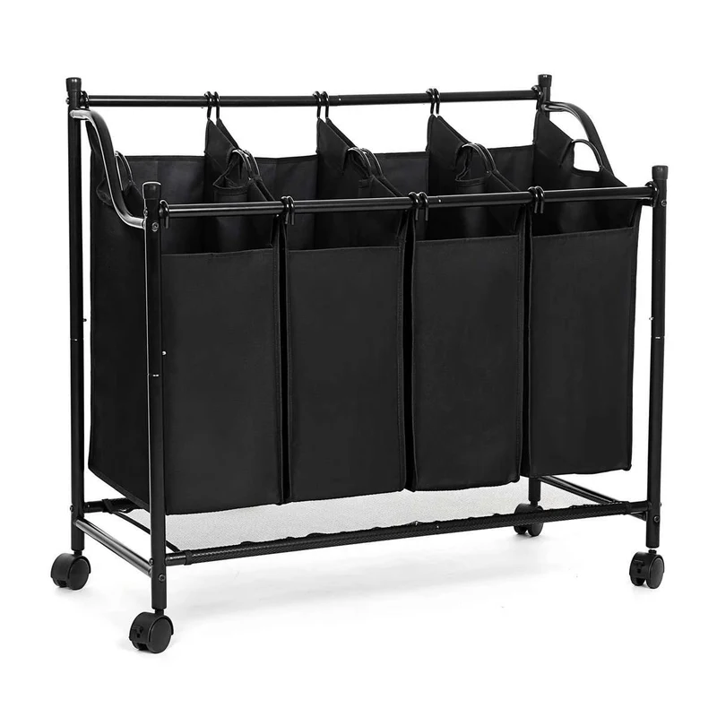Nancy's Carnaxide Wassorteerder - Wasmand - Wasbox - Zwart - 4 x 35 Liter