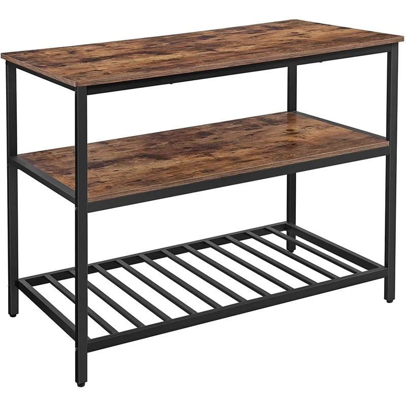 Nancy's Gordons Keukenkast - Keukenrek - Opbergrek - Vintage Bruin / Zwart - ± 120 x 60 x 90 cm