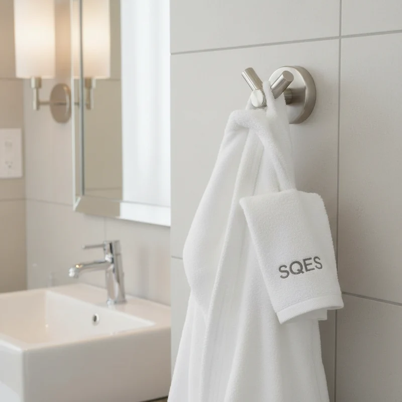 CaMeRo Patère Double Inox - Crochet Salle de Bain Design Brossé