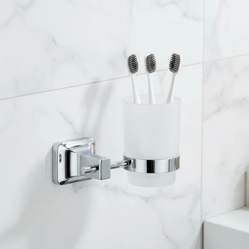 CaMeRo Porte Brosses à Dents UNO Chrome - Support Mural Salle de Bain
