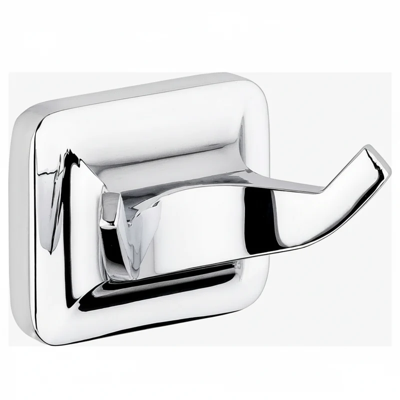 Patère Double UNO Chrome - Crochet Salle de Bain Design