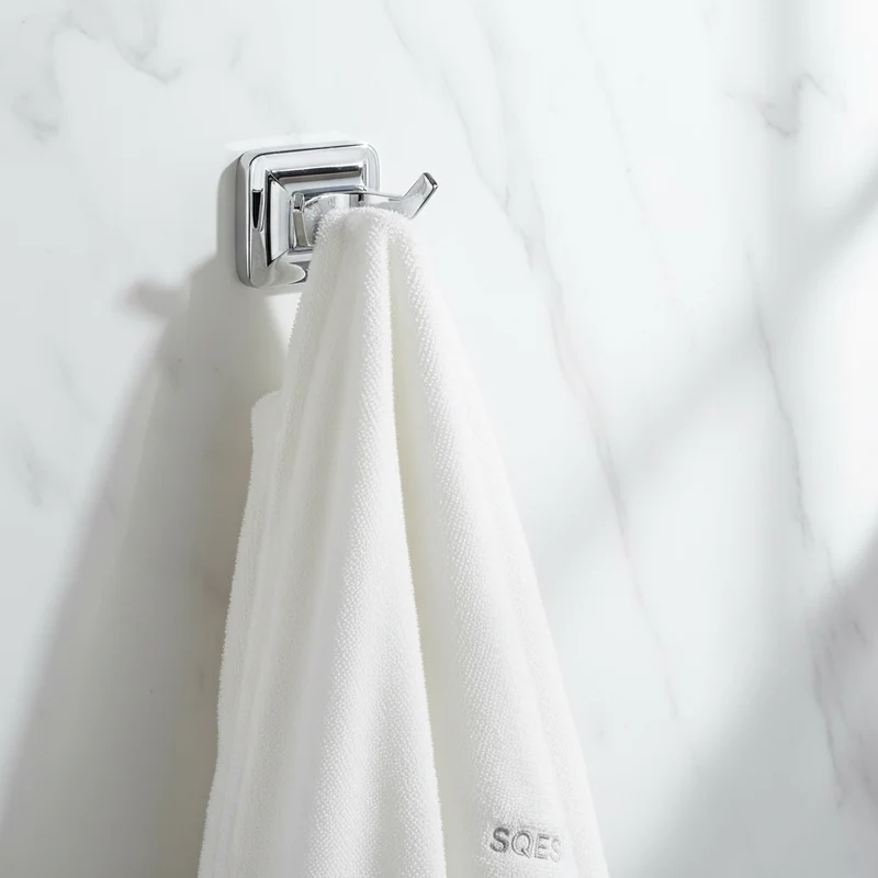 Patère Double UNO Chrome - Crochet Salle de Bain Design