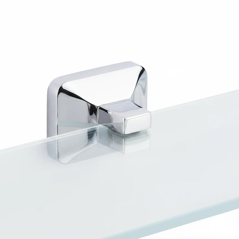 Étagère en Verre UNO Chrome 50cm - Tablette Salle de Bain Design