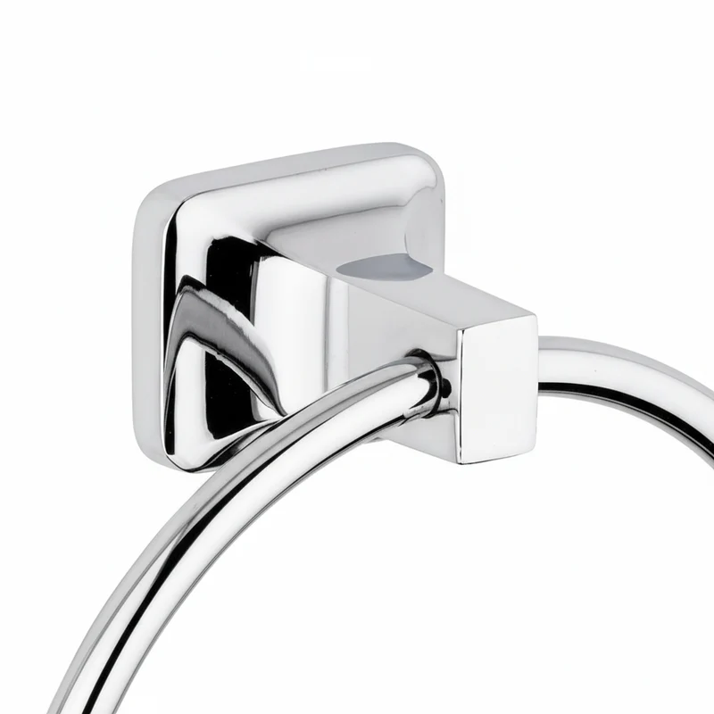 CaMeRo Porte Serviette Anneau UNO Chrome - Accessoire Salle de Bain Design