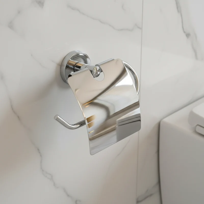 Porte Papier Toilette Chrome Camero SMART avec Couvercle