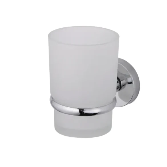 Porte Brosses à Dents Chrome Camero SMART avec Verre