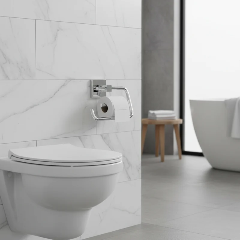 Porte Papier Toilette Chrome Camero MIA Ouvert