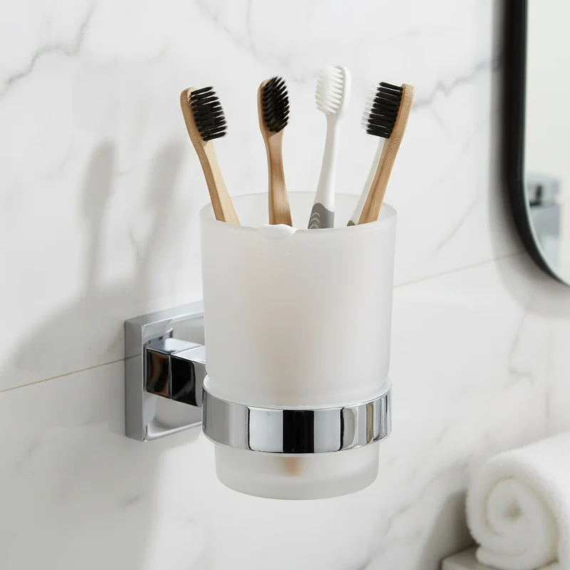 Porte Brosses à Dents Chrome Camero MIA avec Verre