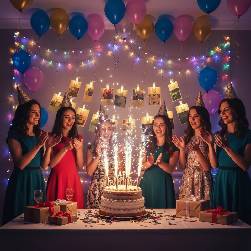 Pack Anniversaire Festif Complet 🎂 - Décoration LED + Bougies