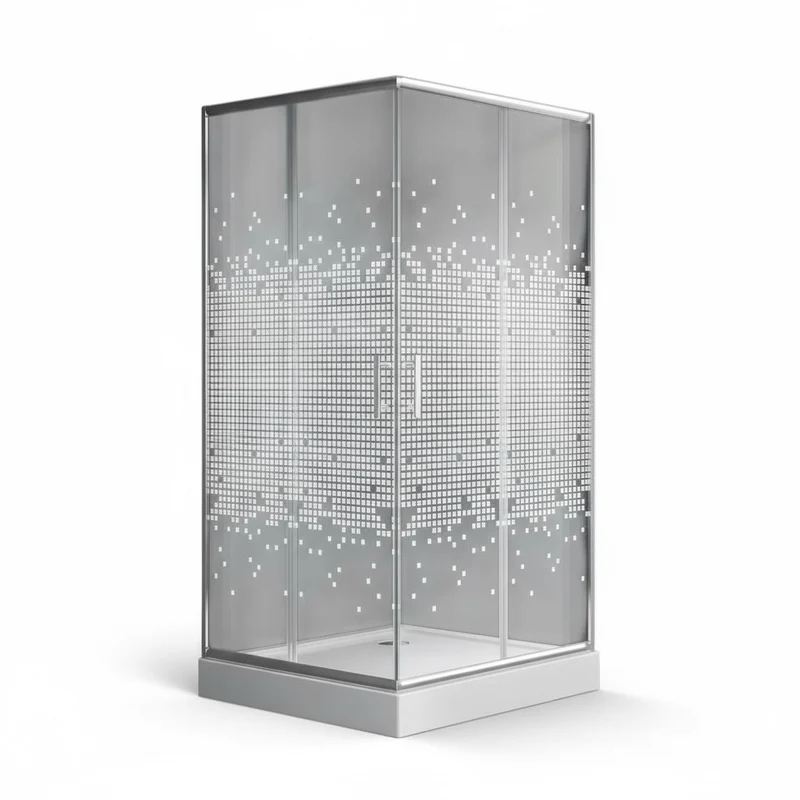 Cabine de douche carré 80/80/190 chromé