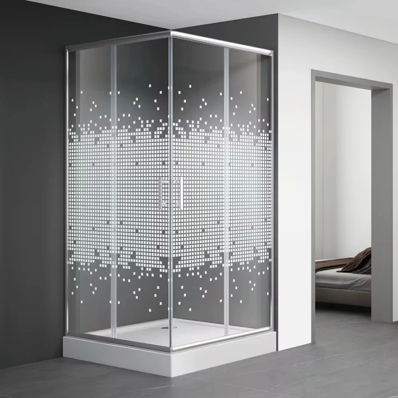 Cabine de douche carré 80/80/190 chromé