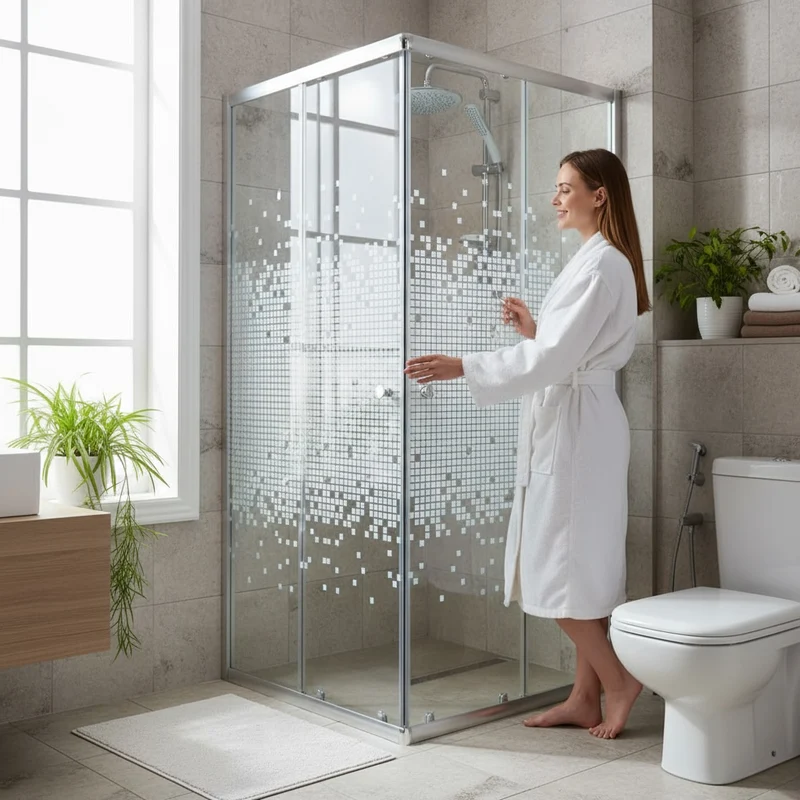 Cabine de douche carré 80/80/190 chromé