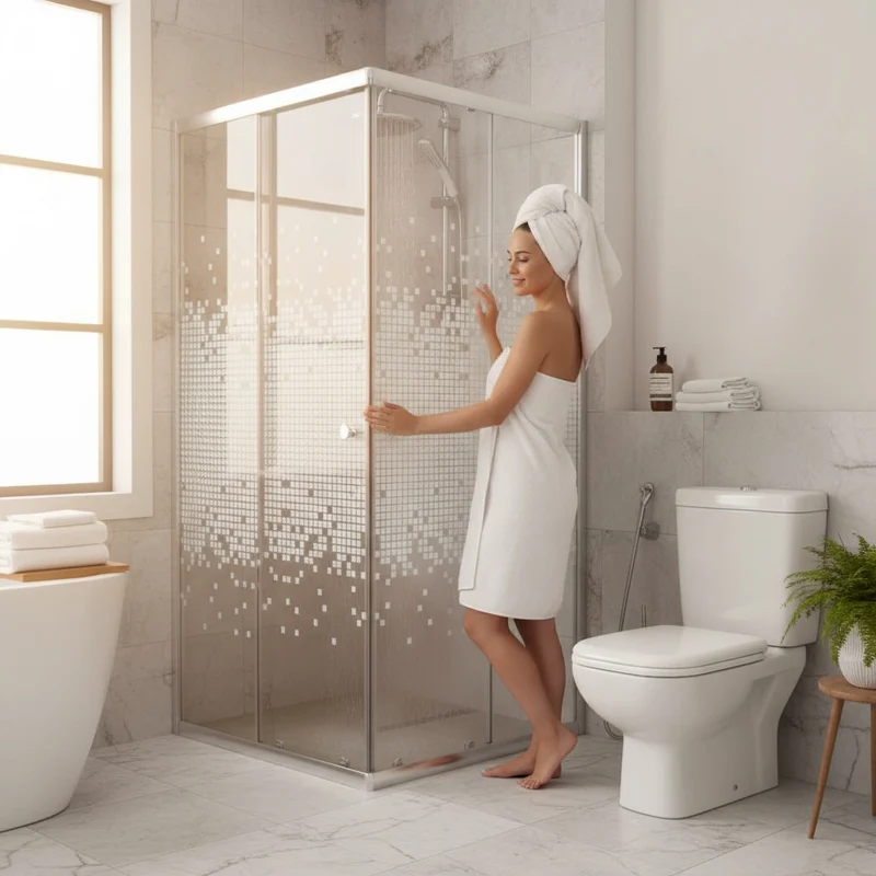 Cabine de douche carré 80/80/190 chromé