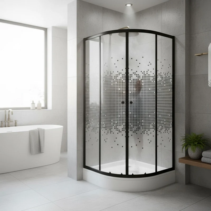 Cabine de douche rond 90/90/190 Noir