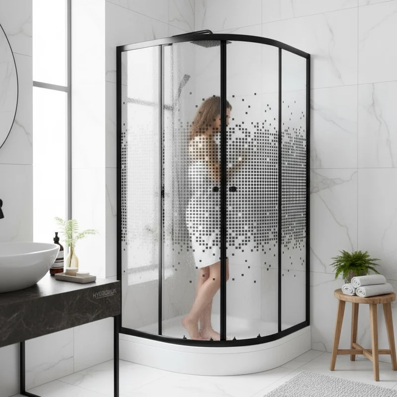 Cabine de douche rond 90/90/190 Noir