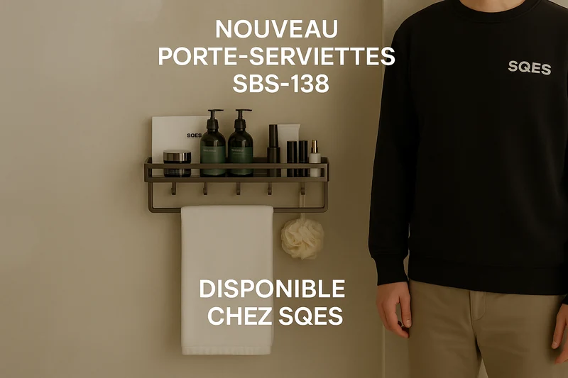 Porte-serviettes Étagère Salle de Bain SBS-138 Gun Grey 50cm