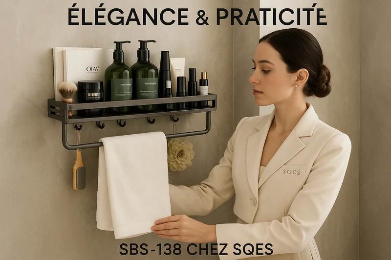 Porte-serviettes Étagère Salle de Bain SBS-138 Gun Grey 50cm