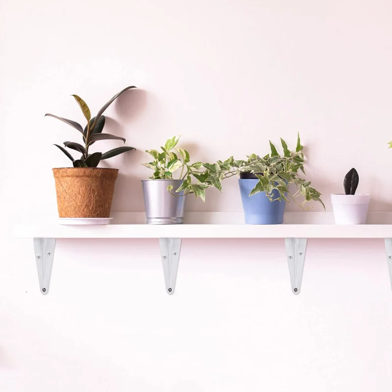 Consoles Etageres - Équerres Murales Blanches – Pour Étagères de Rangement