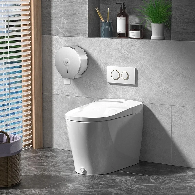 Distributeur Papier Hygiénique de toilette inox - avec PACK 12 Papier Essuie-mains Jumbo