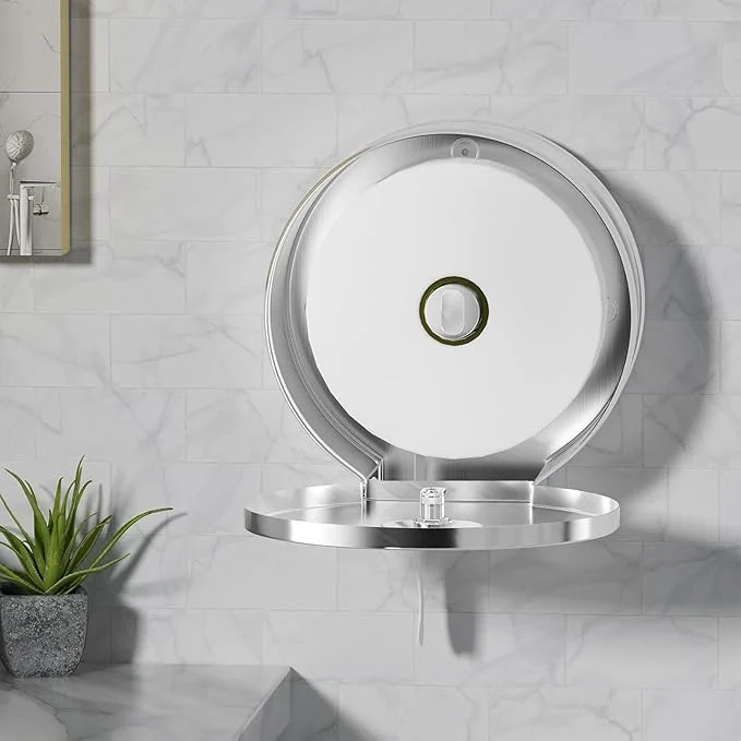 Distributeur Papier Hygiénique de toilette inox - avec PACK 12 Papier Essuie-mains Jumbo