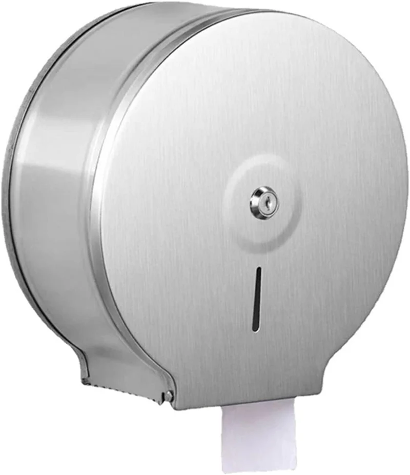 Distributeur Papier Hygiénique de toilette inox - avec PACK 12 Papier Essuie-mains Jumbo