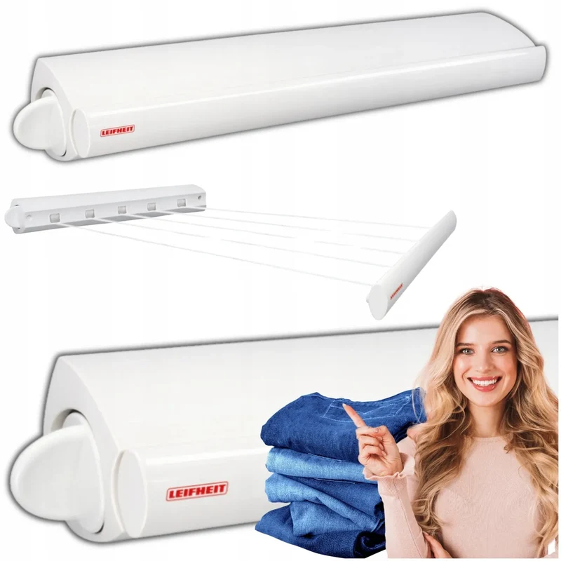 Sèche Linge Dépliable 5 Fils 4,20m - Étendoir Robuste Intérieur Extérieur