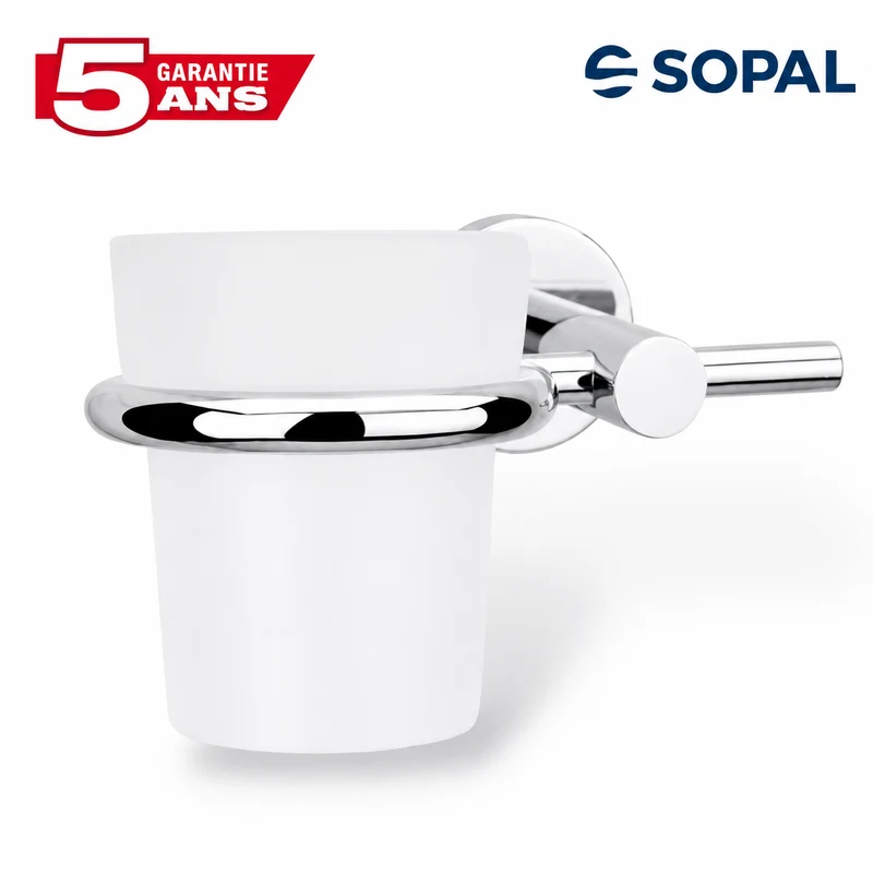 Porte-Verre SOPAL Série Yasmine — Inox Brossé