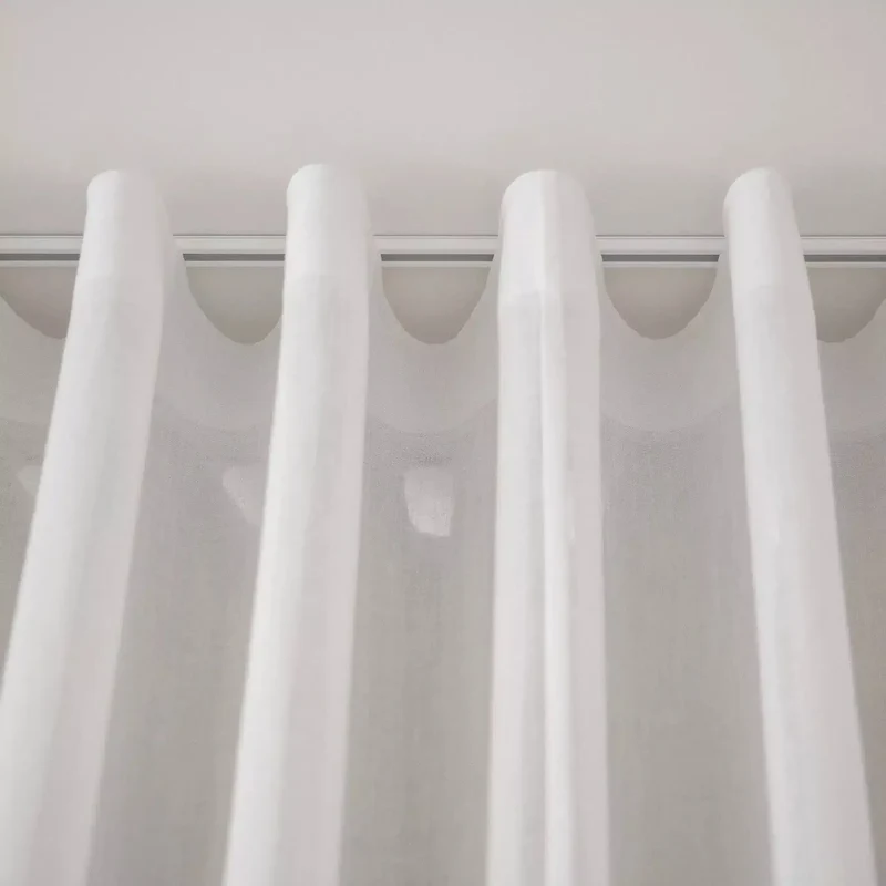 Tringle Rideau Wave Aluminium Blanc - Support Vague Décoratif