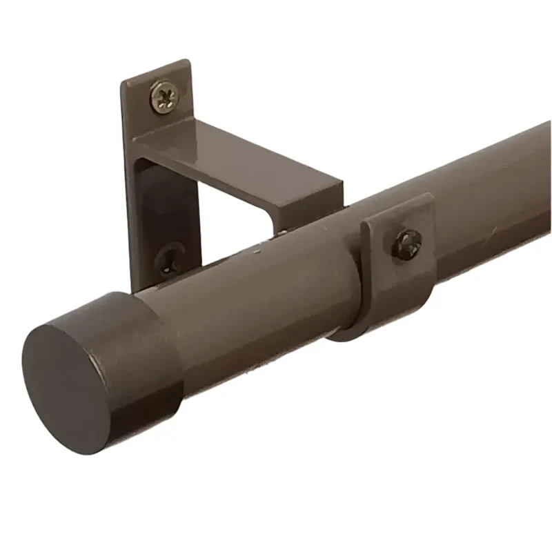 Tringle à rideau avec embouts cylindriques Bronzé - Mhirsi