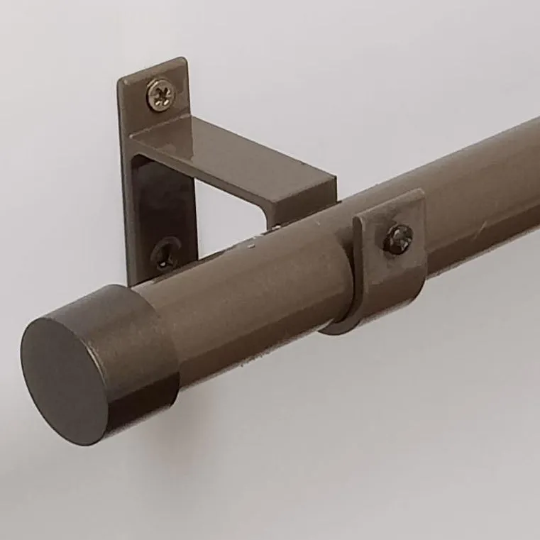 Tringle à rideau avec embouts cylindriques Bronzé - Mhirsi