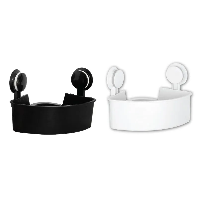 Étagère de Douche d’Angle Sans Perçage – Fixation Ventouse Ultra Forte – Blanc
