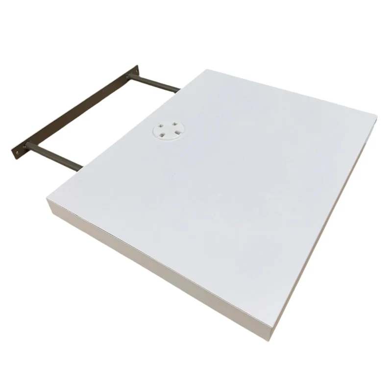 Support micro-ondes flottant avec fixation invisible 50cm/40cm/4cm bois stratifié blanc
