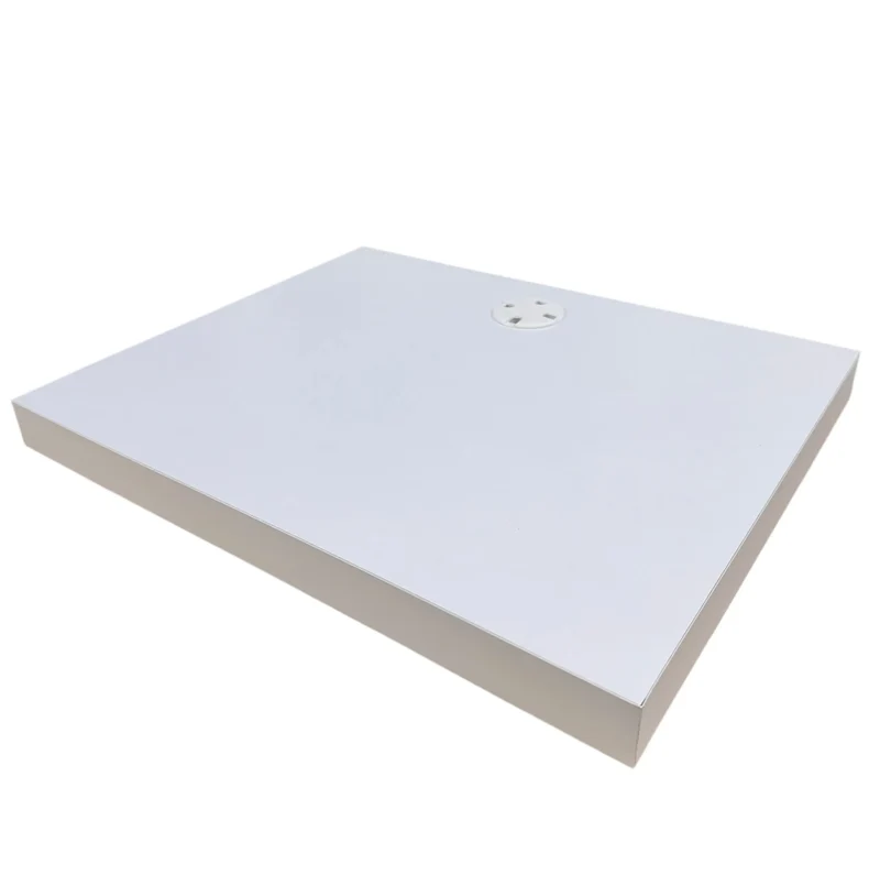 Support micro-ondes flottant avec fixation invisible 50cm/40cm/4cm bois stratifié blanc